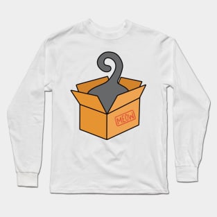 Cat Playing in Cardboard Box Long Sleeve T-Shirt